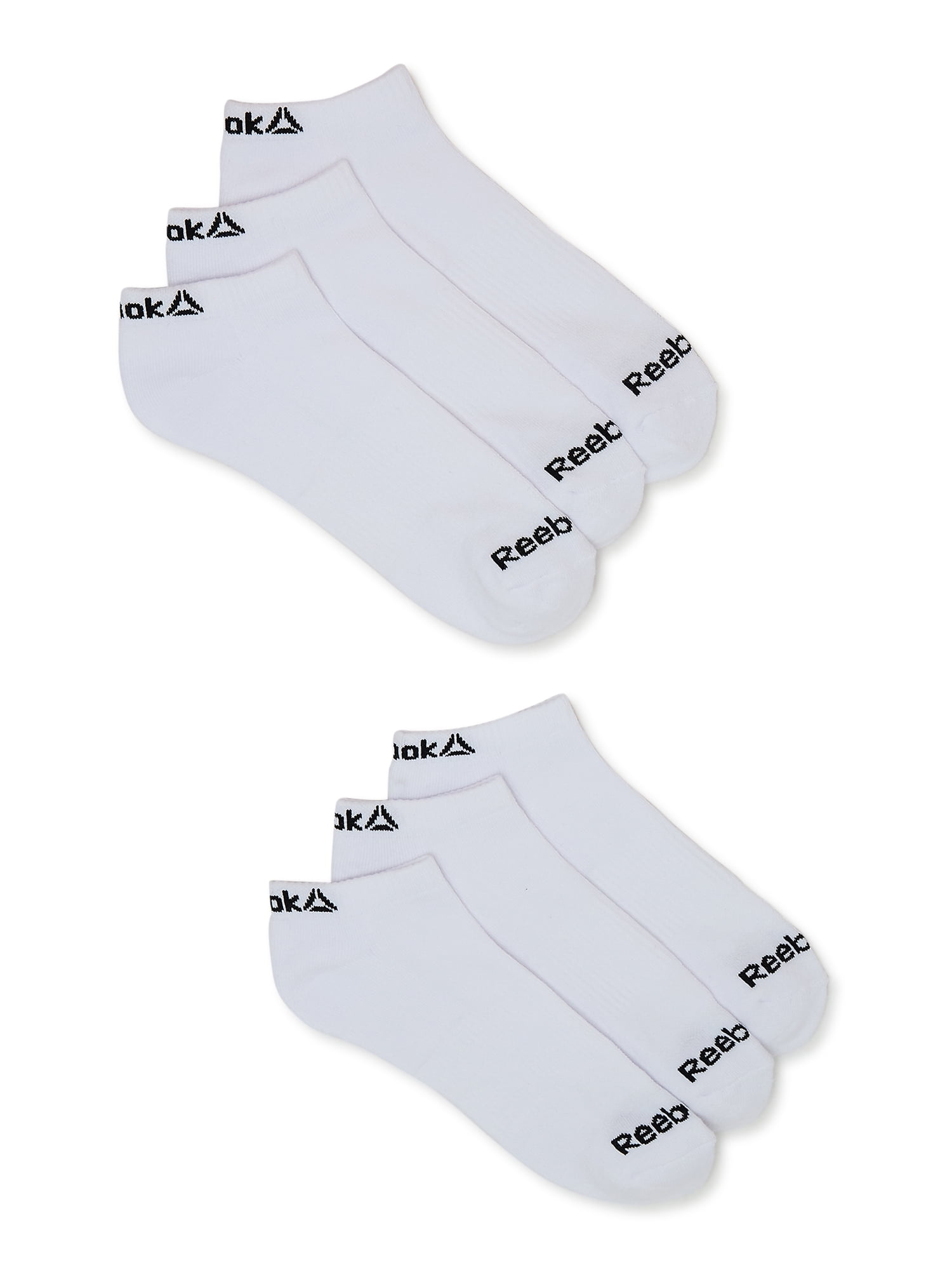 Reebok Men's Socks, Performance Cotton Blend No Show Socks, 6-Pack