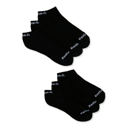 Reebok Men's Socks, Performance Cotton Blend No Show Socks, 6-Pack