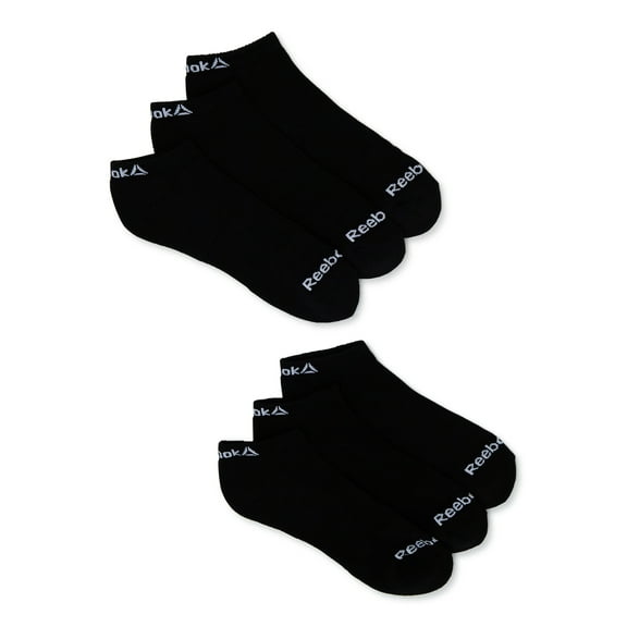 Reebok Men's Socks, Performance Cotton Blend No Show Socks, 6-Pack