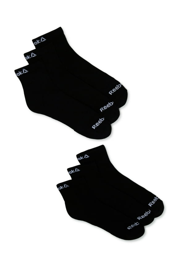Men's Socks, Performance Cotton Blend Quarter Socks, 6-Pack