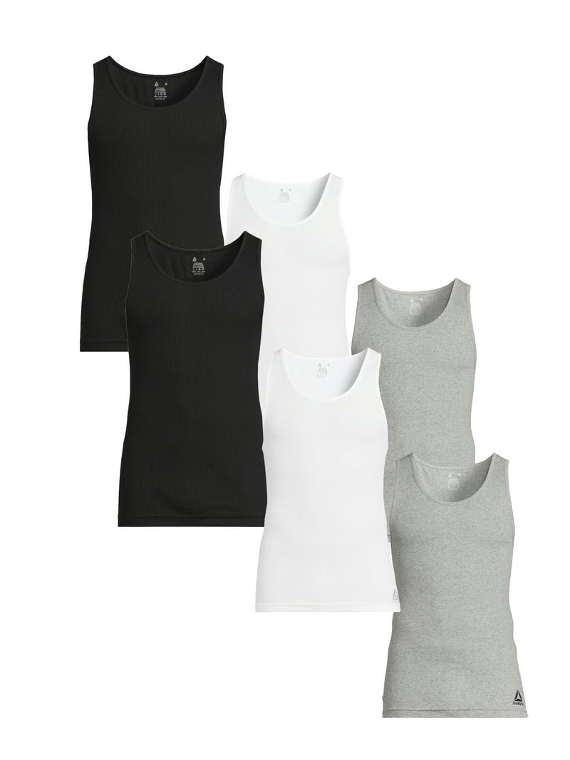 Reebok Men's Performance Cotton Tank Top, 6-Pack, Sizes S-2XL
