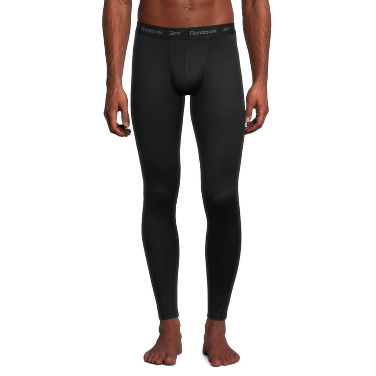 Reebok Men's Performance Leggings - Athletic Base Layer Long John Leggings  (S-XL), Size Small, Black