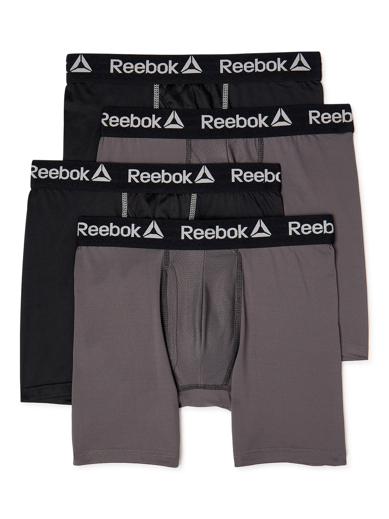 Reebok Men's Active Underwear - Performance Boxer Briefs (4 Pack)