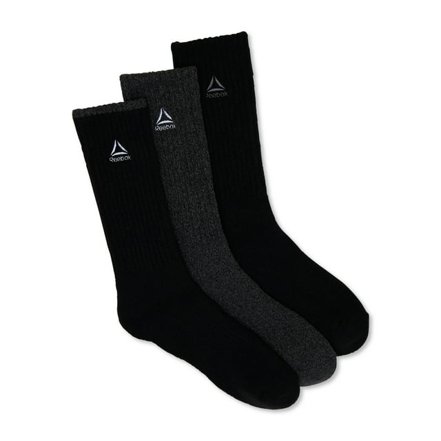 Reebok Men's Performance Super Soft Crew Socks, 3-Pack