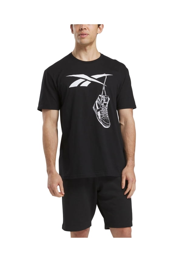 Men's Practice Logo Sneaker Graphic T-Shirt Shirt Black Large