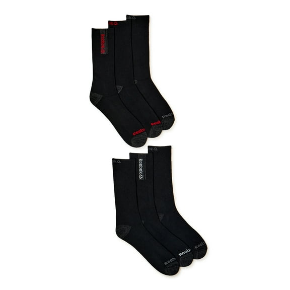 Reebok Men's Pro Series Cushion Crew Socks, 6-Pack