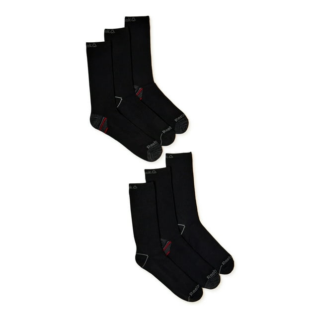 Reebok Men's Pro Series Lightweight Crew Socks, 6Pack
