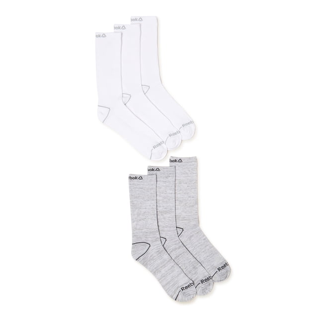 Reebok Men's Socks, Pro Series Lightweight Crew Socks, 6-Pack