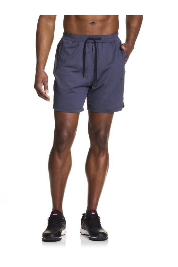 Men's Reebok Men's and Big Men's Turbo Knit Performance Shorts, 6" Inseam, Sizes XS-3XL
