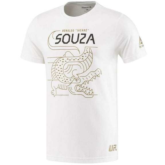 Reebok Men's Ronaldo Souza Fighter Tee, White,S - US