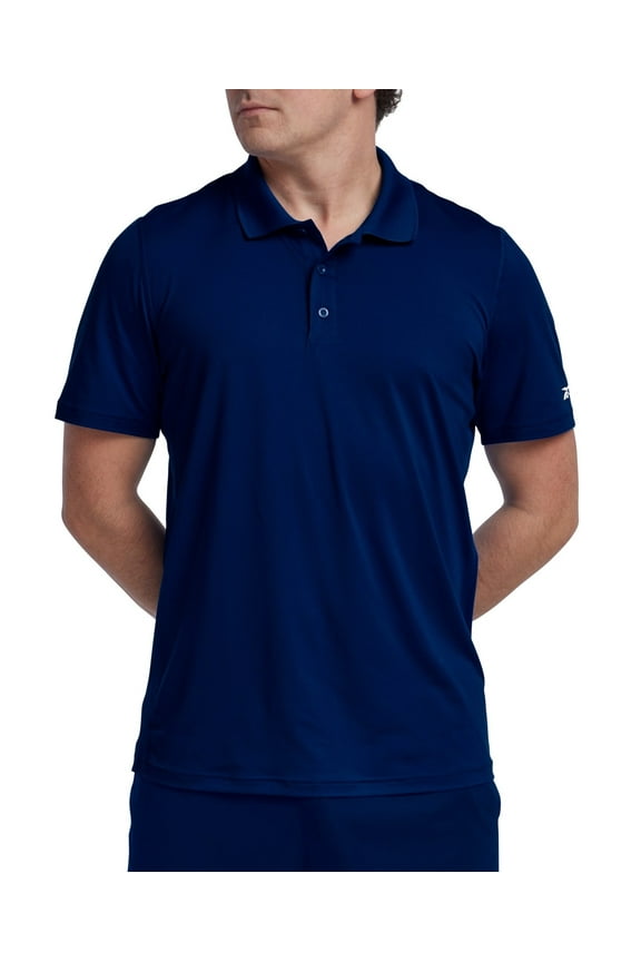 Men's Short Sleeve Performance Training Polo Shirt Navy Blue Medium