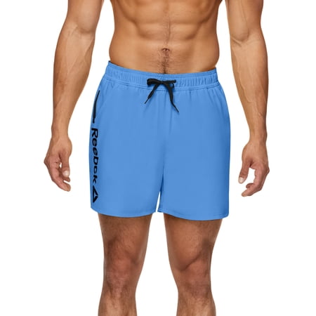 Reebok Men's Solid Logo 7" Swim Trunk with UPF 50+, Sizes S-XXL