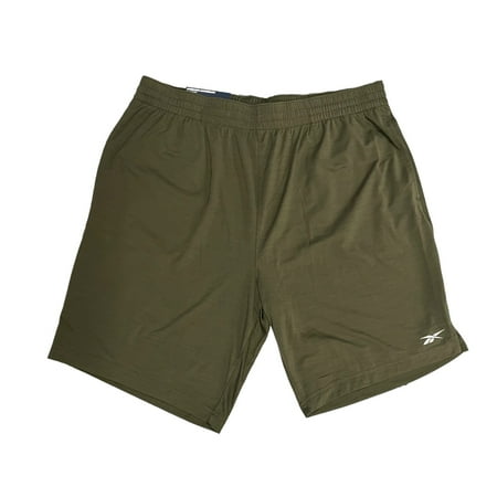 Reebok Men's Speedwick Stretch Performance Knit Active Short (Army Green, XL)