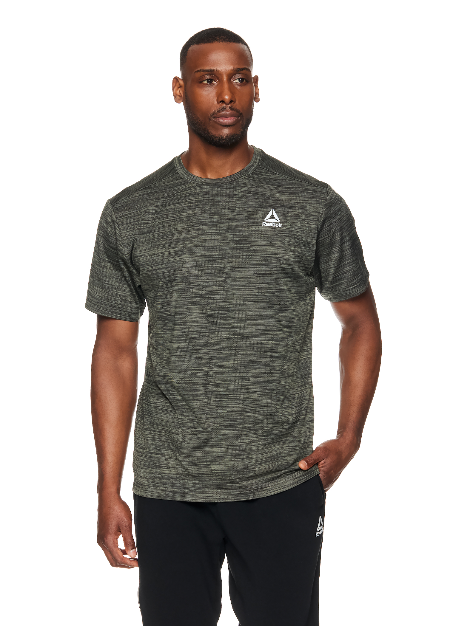 Reebok Men s Stride Performance Workout T Shirt Moisture Wicking Mesh 