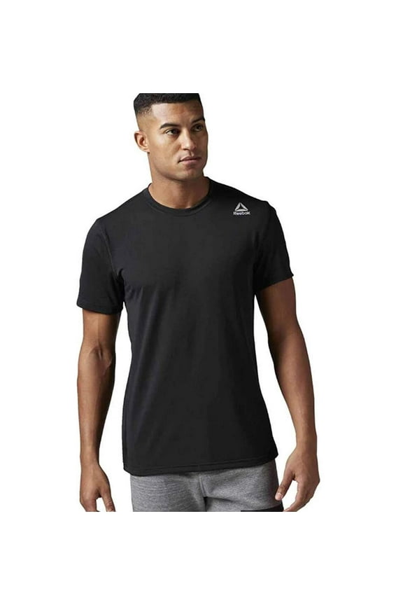 Men's Supersonic 2.0 Crewneck Activewear T-Shirt Designed with Performance Fabric (Black, Medium)