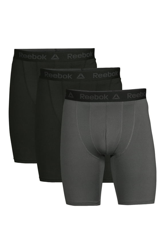 Men's Underwear Tech Comfort Long Length Boxer Brief Underwear, 9 inch, 3 Pack