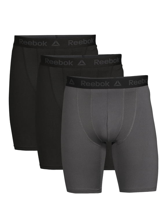 Men's Underwear Tech Comfort Long Length Boxer Brief Underwear, 9 inch, 3 Pack