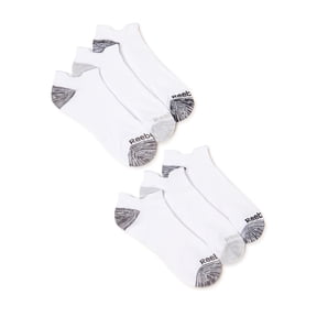 Reebok Men's Socks, Tech Comfort Nylon Low Cut Socks, 6-Pack