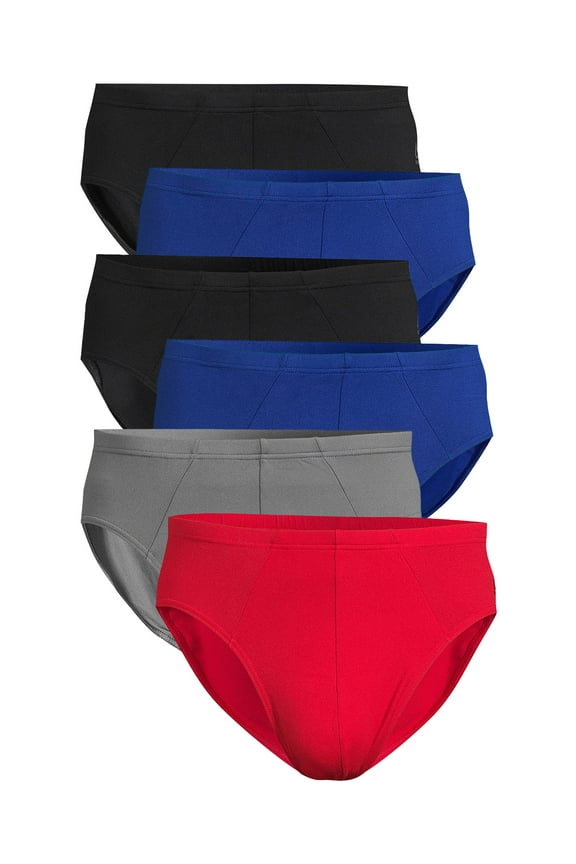 Men’s Underwear Tech Comfort Performance Low Rise Briefs, Underpants, 6-pack