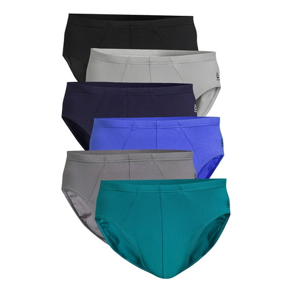 Reebok Men’s Underwear Tech Comfort Performance Low Rise Briefs Underwear, 6-Pack