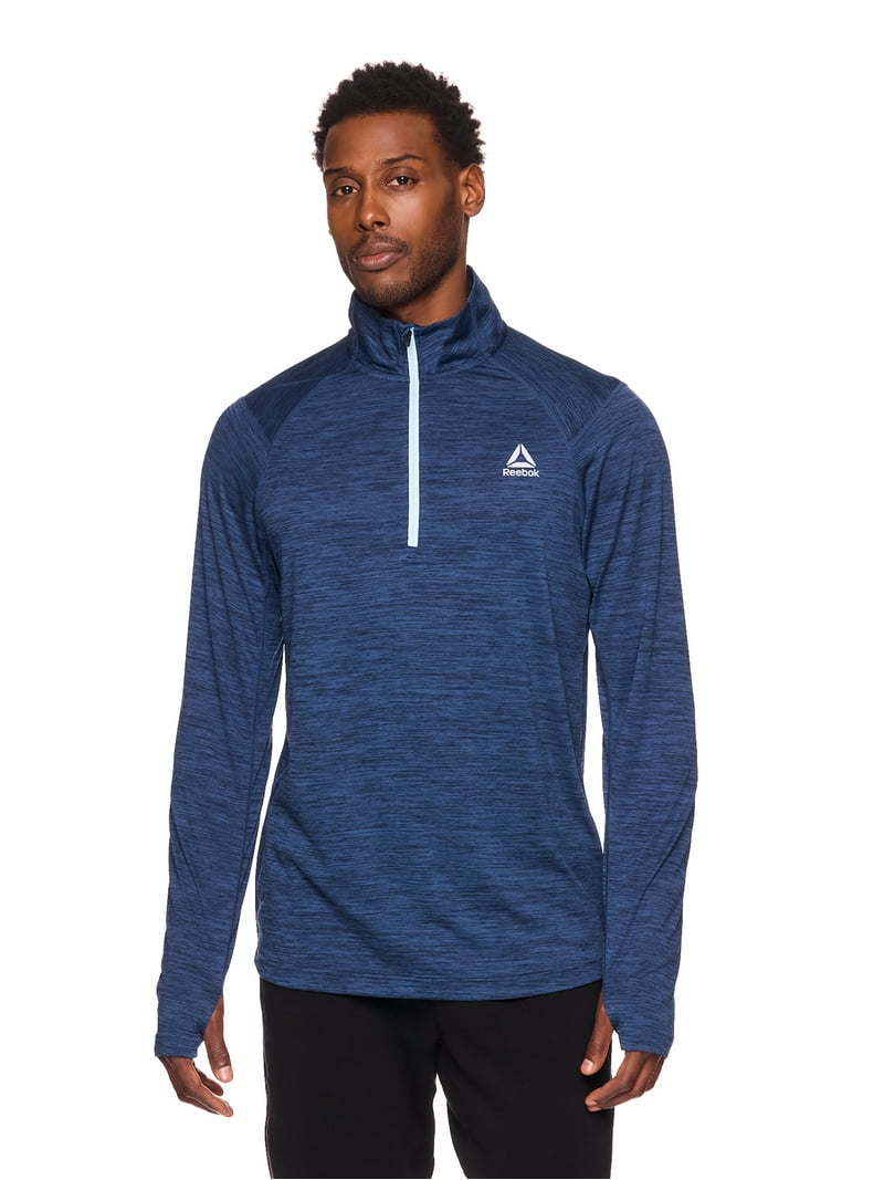 ぴー Reebok Men's and Big Men's Trail Quarter-Zip Active Pullover Shirt