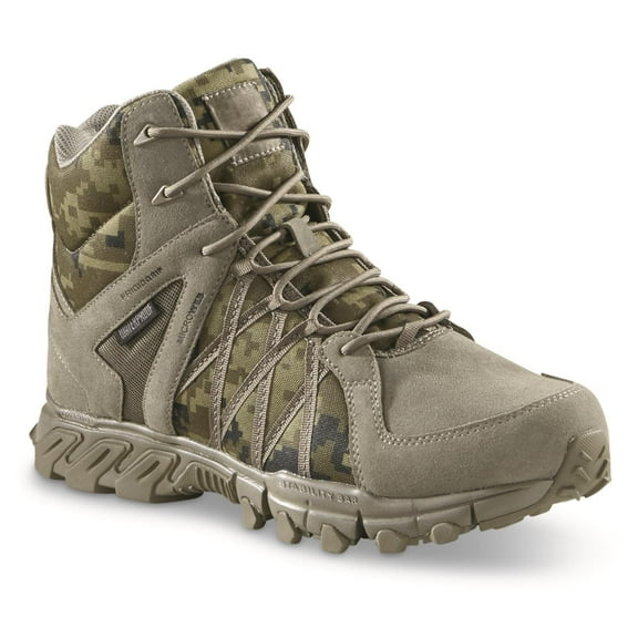 Reebok Men's Trailgrip 6" Side-zip Waterproof Tactical Boots, Digital Camo