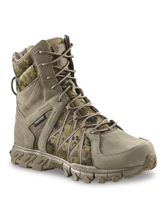 Men's Trailgrip 8" Side-zip Waterproof Tactical Boots, Digital Camo Sage Digital Camo 8.5D (Medium)