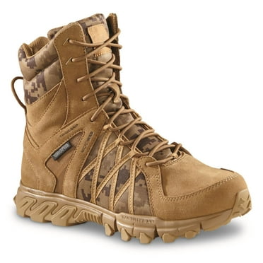 Reebok Men's Trailgrip 8" Side-zip Waterproof Tactical Boots, Digital Camo