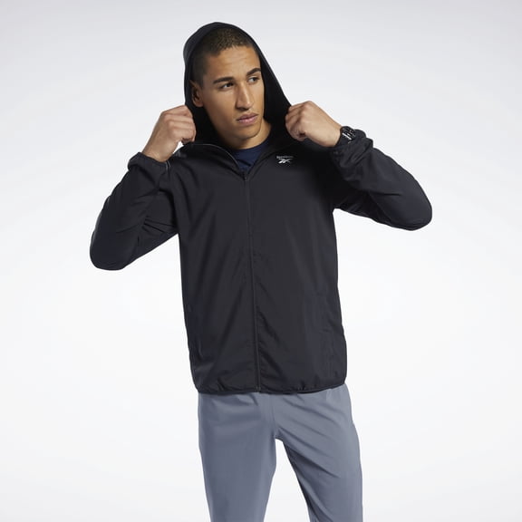 Reebok Apparel Men's Id Train Woven Jacket Reebok Training App Men Black , Xltg Reg US