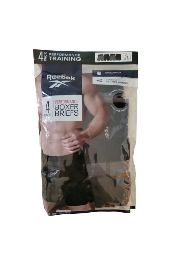 Men's Underwear Performance Boxer Briefs with Fly Pouch 4 Black Grey XL