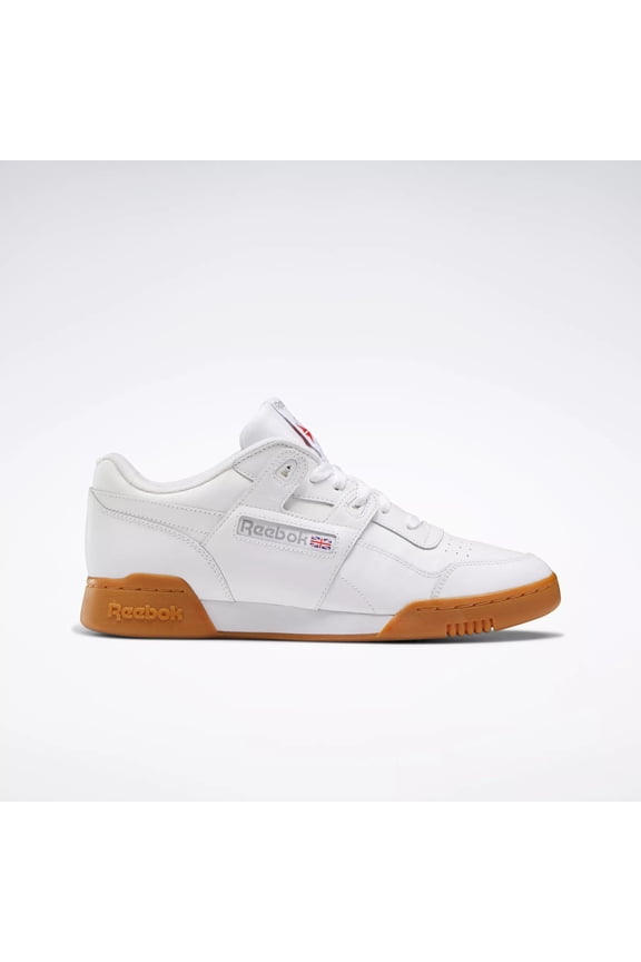 Men's Workout Plus Shoes, White/Carbon/Classic Red/Reebok Royal, 7.5