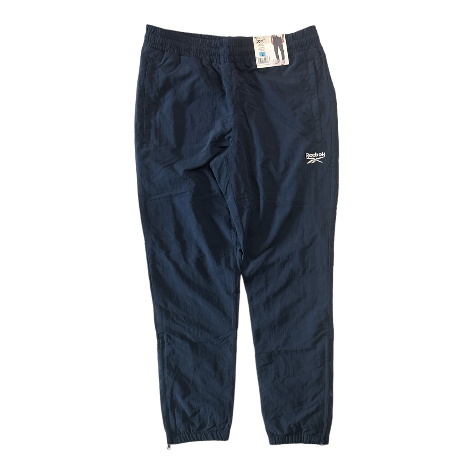 Reebok Men's Woven Logo Print Drawstring Vector Track Pant Reebok Men's Woven Logo Print Drawstring Vector Track Pant