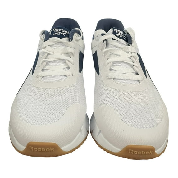 Reebok Men's Zig Dynamica 2.0 CL Lace Up Running Shoes (White/Navy/Gum, 11)