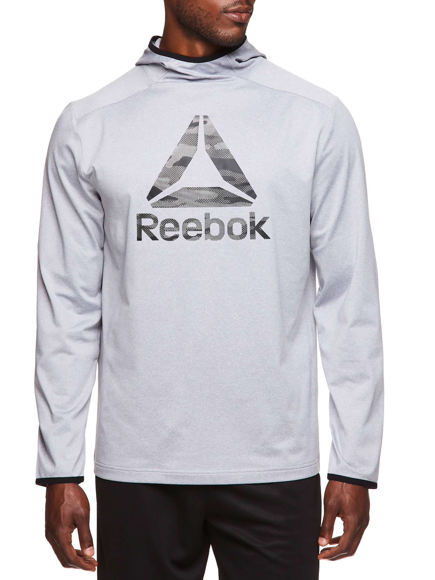 Reebok Men's and Big Men's Active Fleece Jersey Hood, up to Size 3XL - image 1 of 4