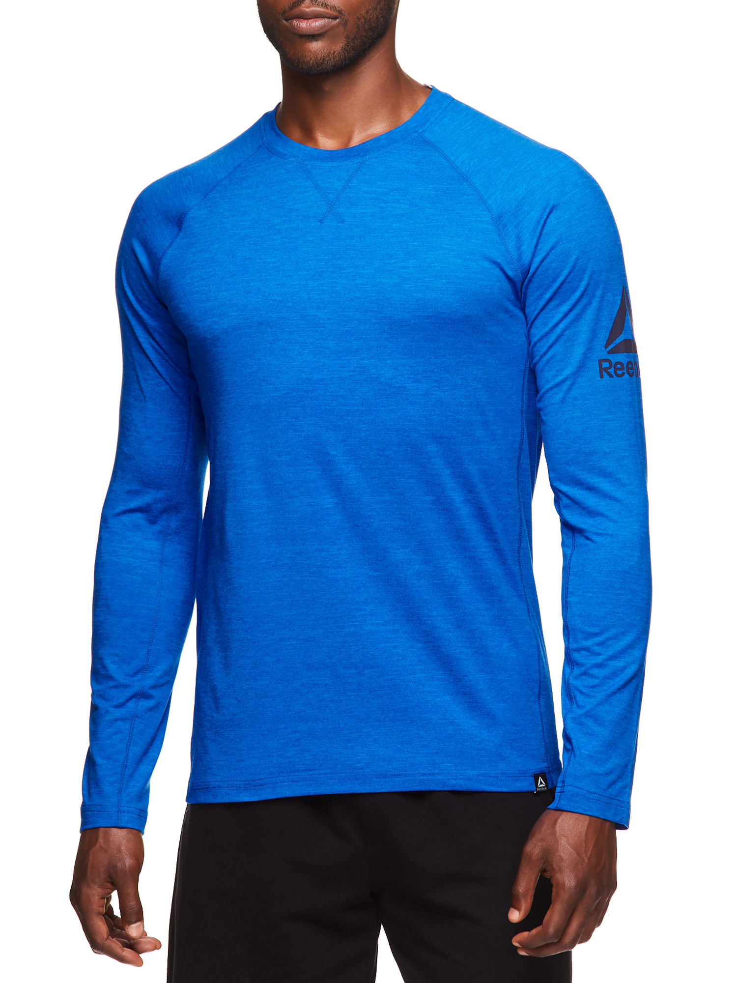 Reebok Men's and Big Men's Active Long Sleeve Warm-Up Training Crew, up to Size 3XL - image 1 of 4