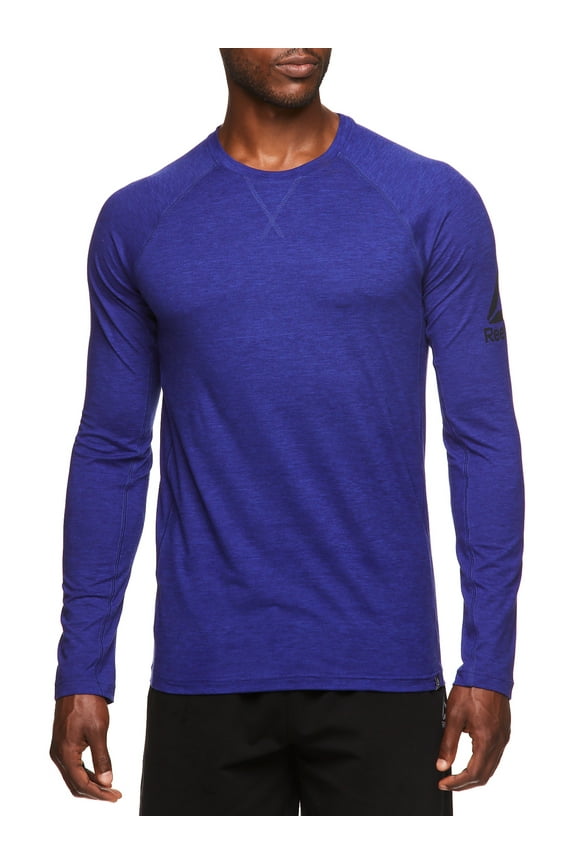 Men's and Big Men's Active Long Sleeve Warm-Up Training Crew, up to Size 3XL