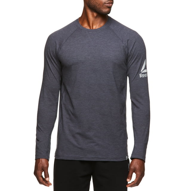 Reebok Men's and Big Men's Active Long Sleeve Warm-Up Training Crew, up to Size 3XL