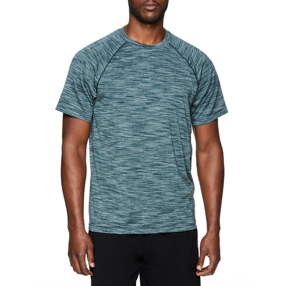 Reebok Men's and Big Men's Active Push Press Short Sleeve Performance Training Tee, up to Size 3XL