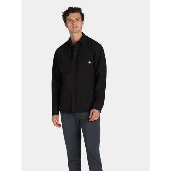Reebok Men's and Big Men's Active Shirt Jacket with Long Sleeves, Sizes S-3XL