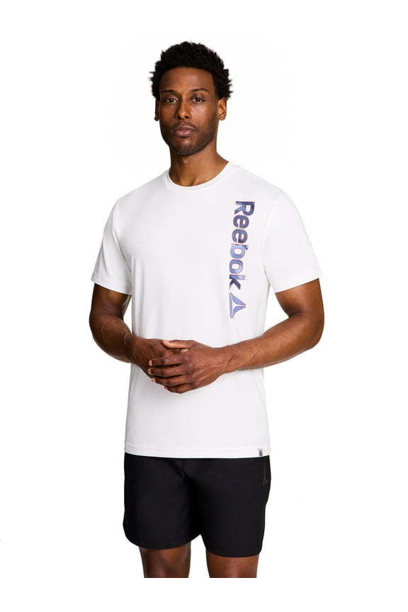 Men's and Big Men's Angled Linear Graphic T-Shirt, Sizes XS-5XL