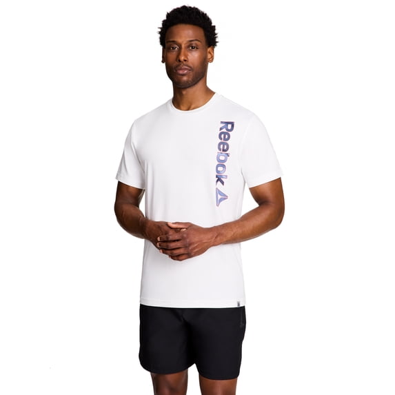 Reebok Men's and Big Men's Angled Linear Graphic T-Shirt, Sizes XS-5XL