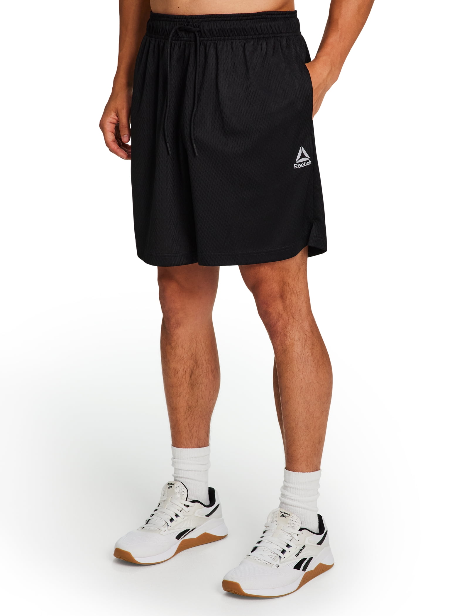 Reebok Men's & Big Men's Dash Rice Hole Mesh Gym Shorts, 7