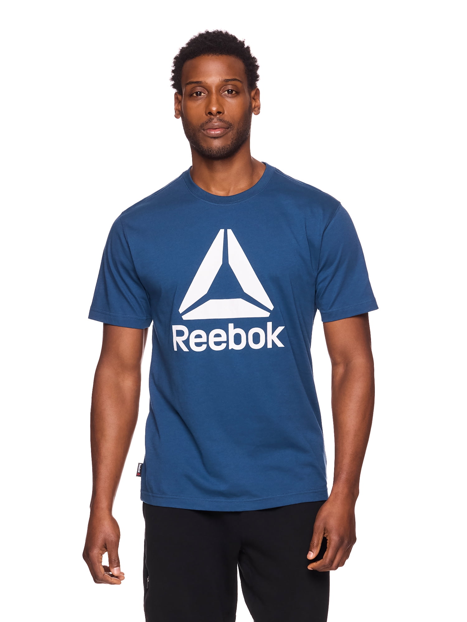 Reebok Men's and Big Men's Delta Big Logo Graphic Short Sleeve Tee, up to Sizes 3XL