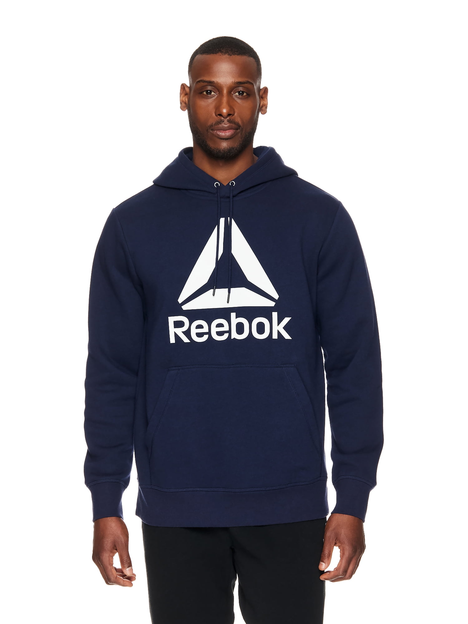 Reebok Men's and Big Men's Delta Logo Fleece Hoodie Sweatshirt, Sizes S ...
