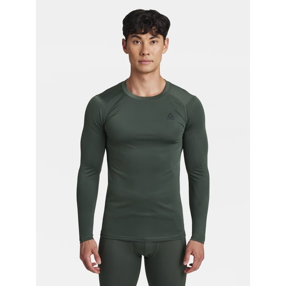 Reebok Men's and Big Men's Kinetic Compression Long Sleeve Top, Sizes XS-5XL