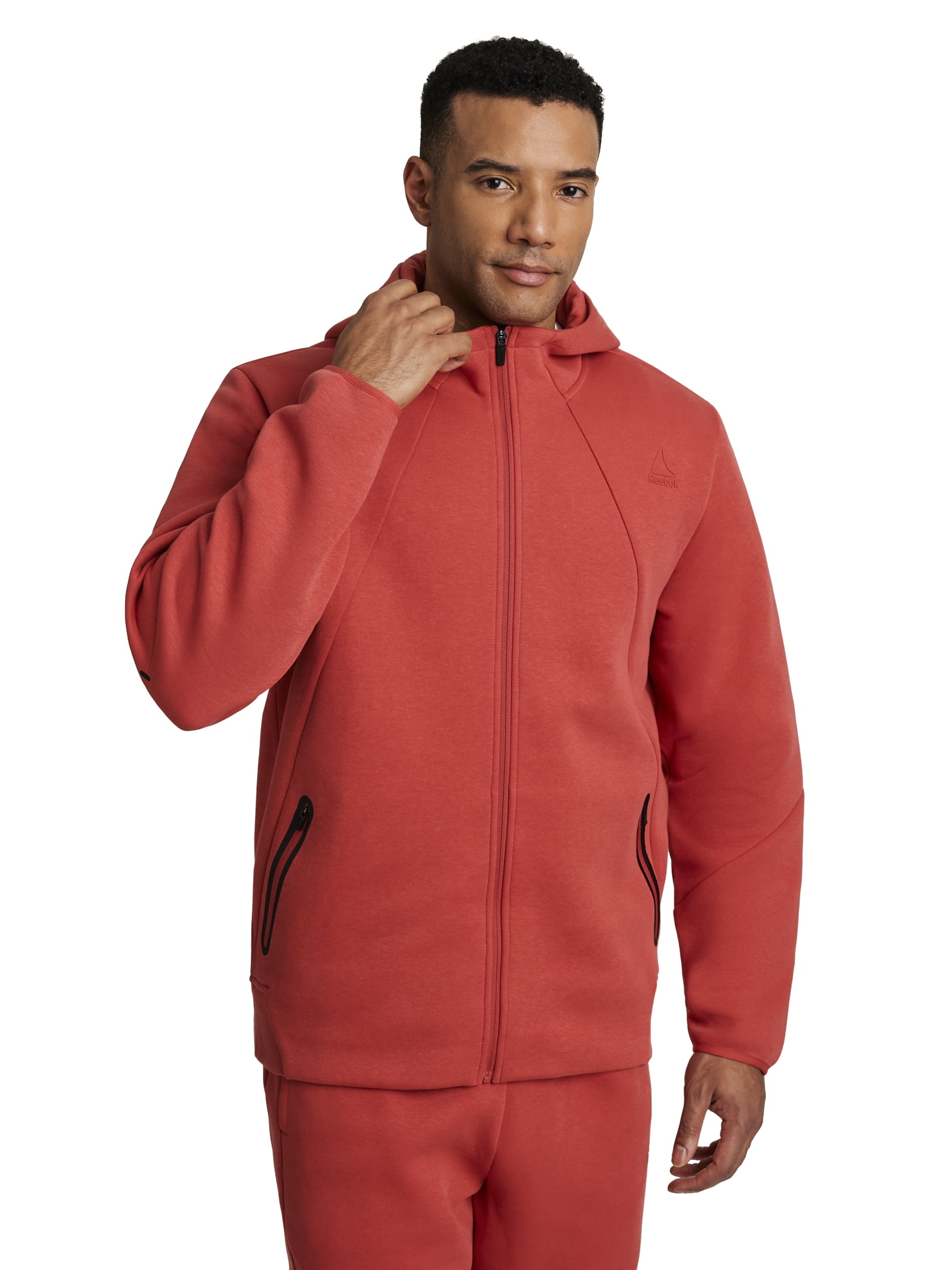 Reebok Men's and Big Men's Momentum Fleece Full Zip Hoodie, Sizes XS-5XL