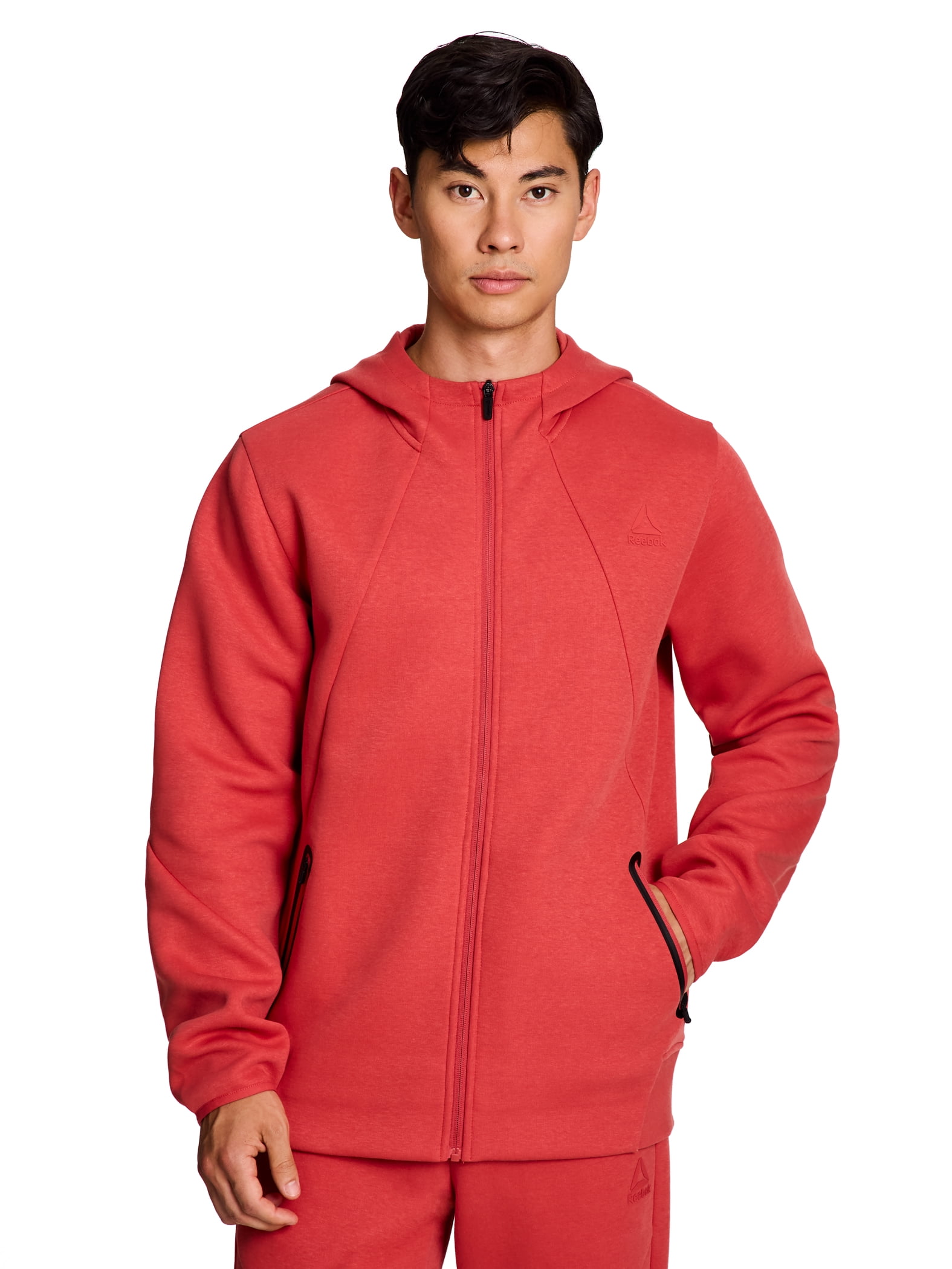 Reebok Men's and Big Men's Momentum Fleece Full Zip Hoodie, Sizes XS-5XL