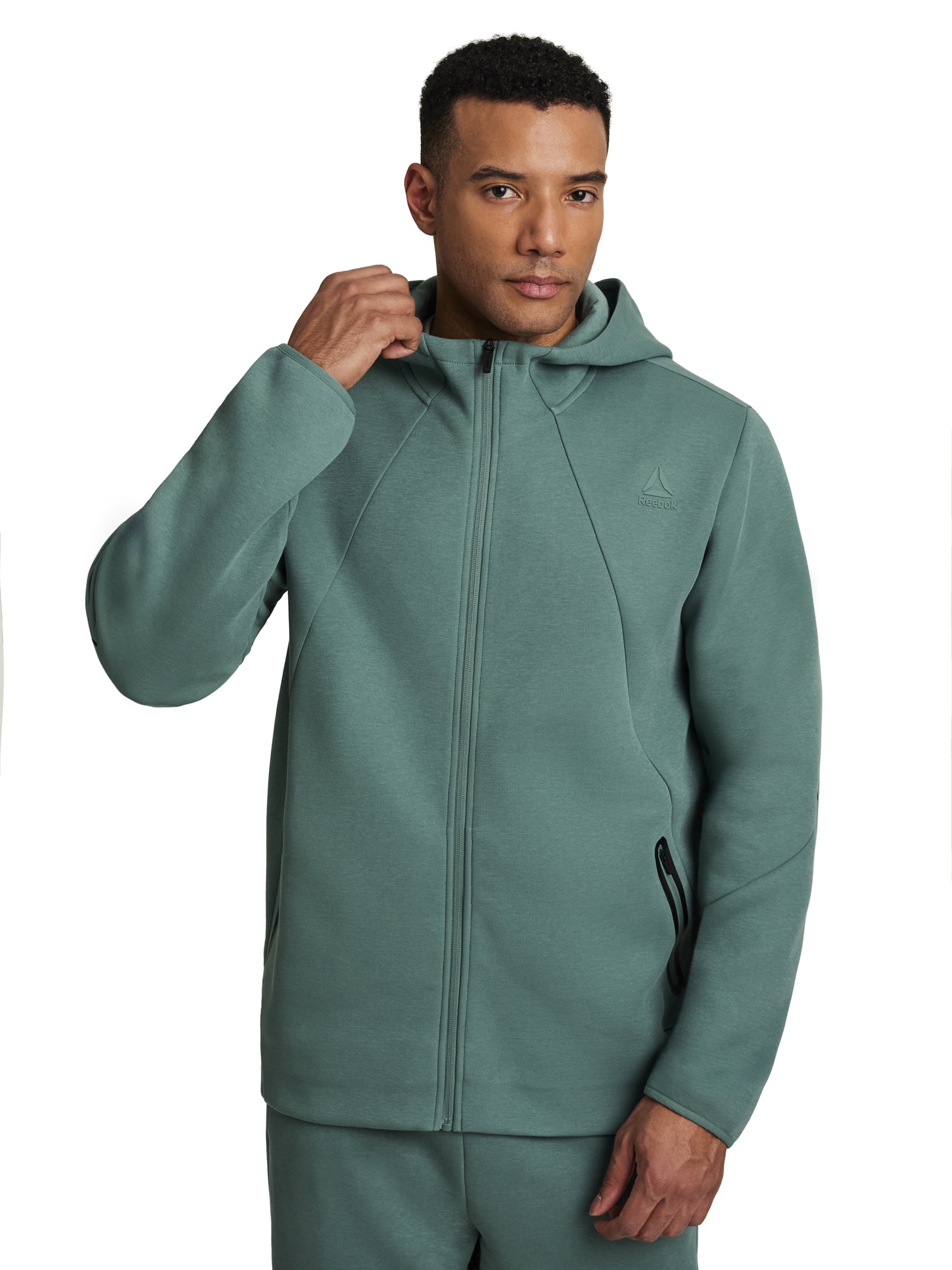 Reebok Men's and Big Men's Momentum Fleece Full Zip Hoodie, Sizes XS-5XL