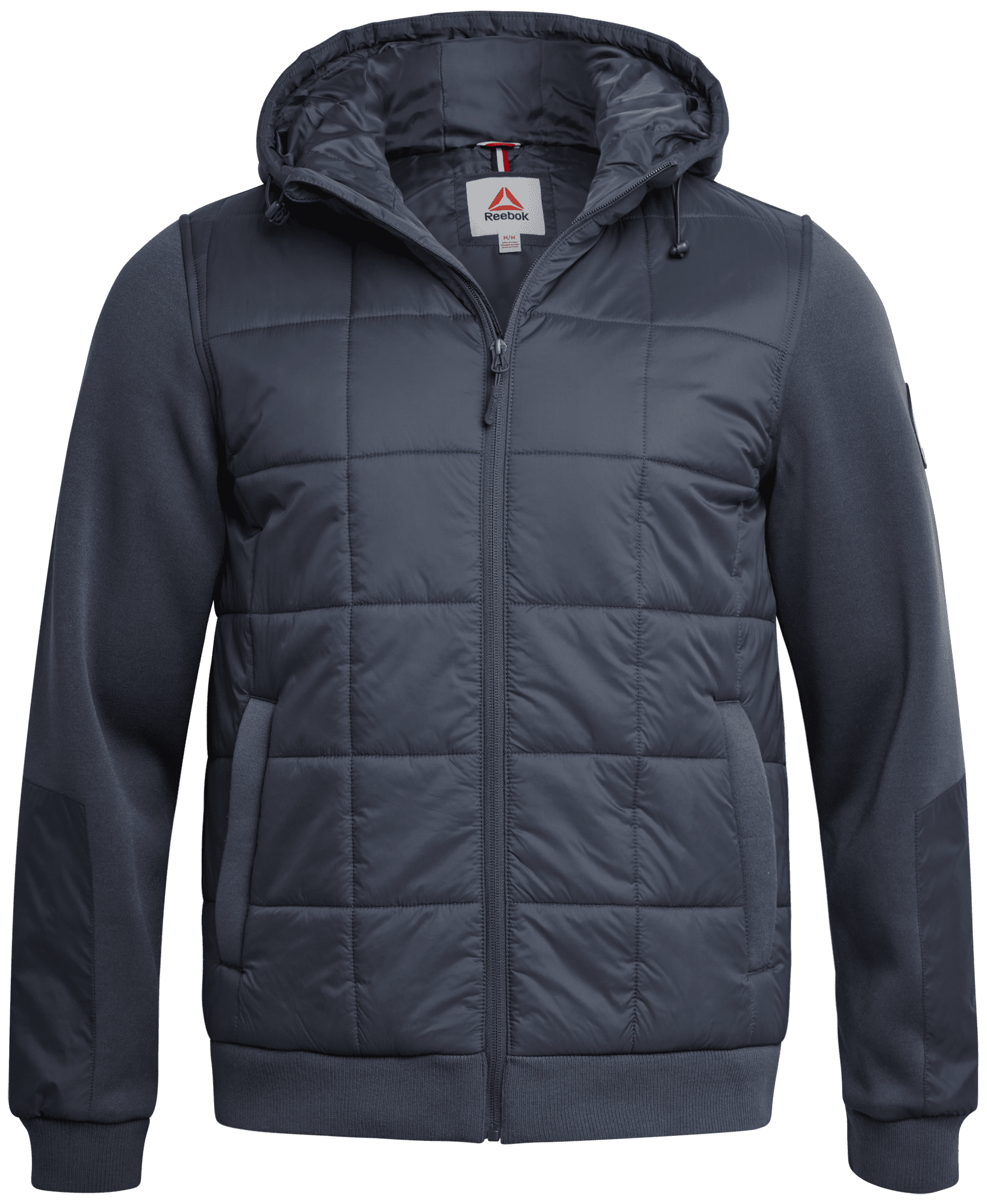 Reebok Men's and Big Men's Quilted Mixed Media Jacket, Sizes S-3XL