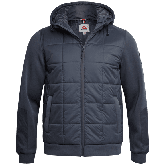 Reebok Men's and Big Men's Quilted Mixed Media Jacket, Sizes S-3XL